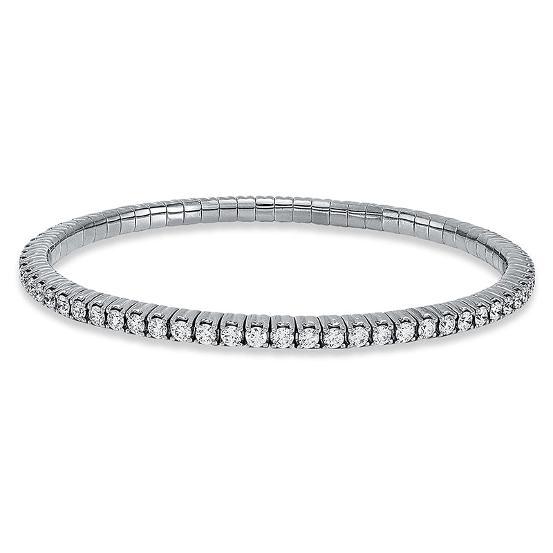 Armband 18 kt WG, Flex-Band, variabel, 69 Brill. 3,34 ct, TW-si