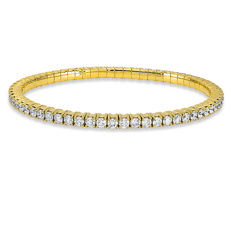Armband 18 kt GG, Flex-Band, variabel, 64 Brill. 5,04 ct, TW-si