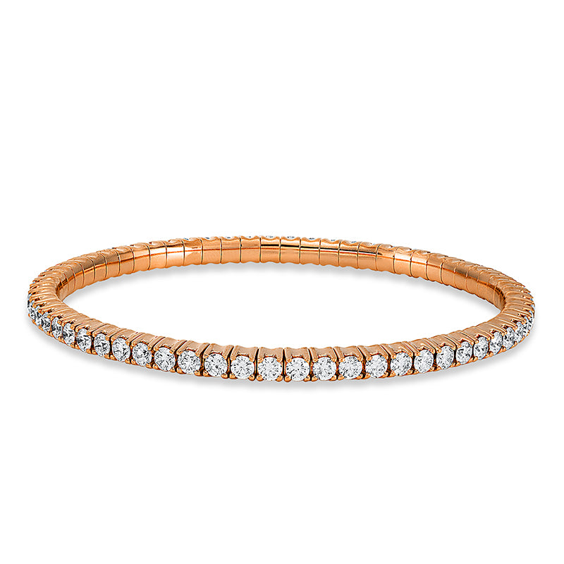 Armband 18 kt RG, Flex-Band, variabel, 64 Brill. 4,64 ct, TW-si