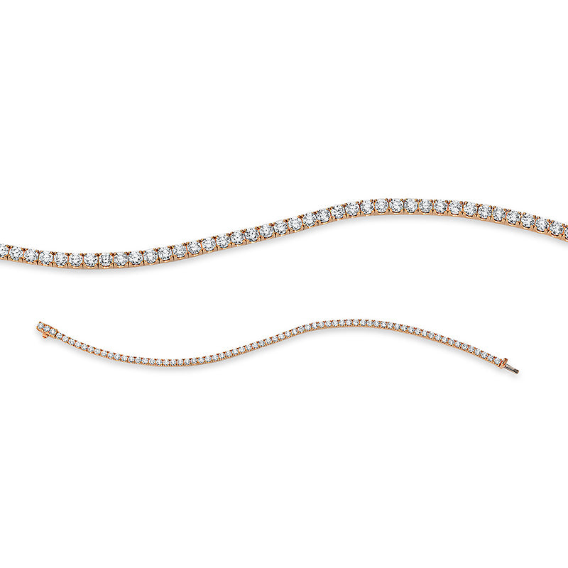 Armband 18 kt RG, 69 Brill. 3,34 ct, TW-si