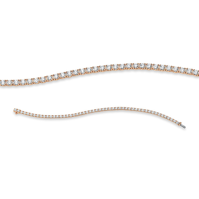 Armband 18 kt RG, 51 Brill. 5,01 ct, TW-si