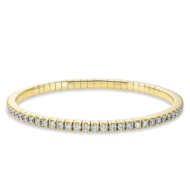 Armband 18 kt GG, Flex-Band, variabel, 67 Brill. 3,40 ct, TW-si