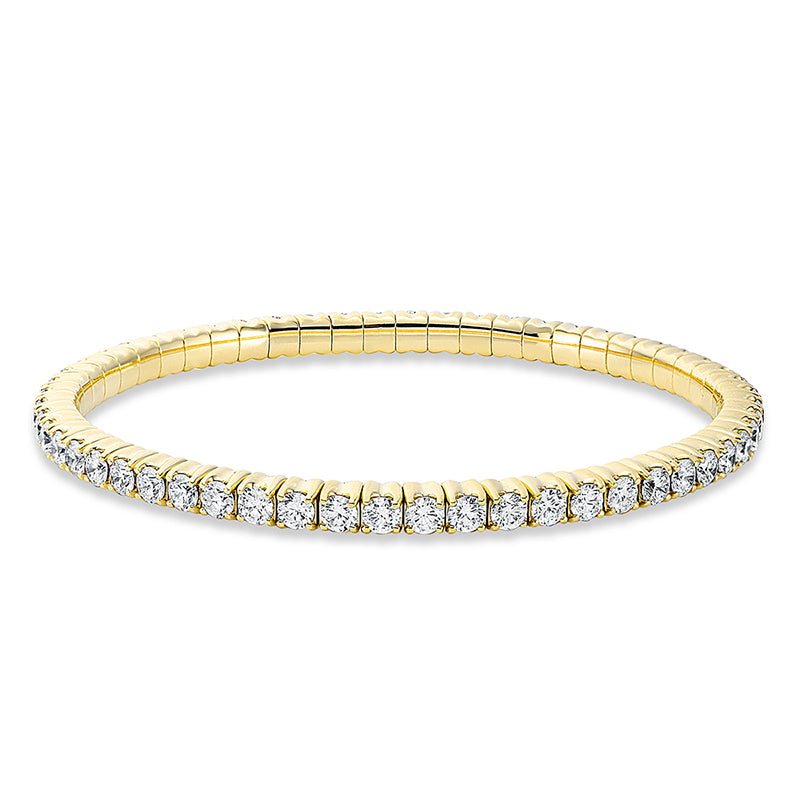Armband 18 kt GG, Flex-Band, variabel, 56 Brill. 5,88 ct, TW-si