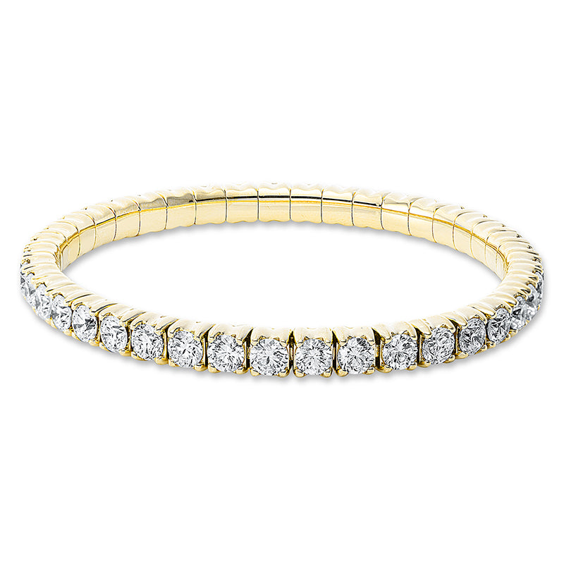 Armband 18 kt GG, Flex-Band, variabel, 41 Brill. 9,51 ct, TW-si