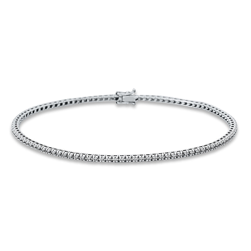 Armband 18 kt WG, 100 Brill. 0,40 ct, TW-si
