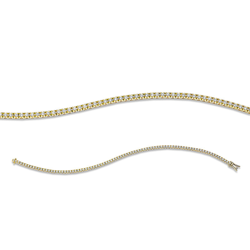 Armband 18 kt GG, 86 Brill. 1,00 ct, TW-si