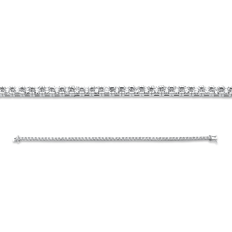 Armband 18 kt WG, 58 Brill. 4,25 ct, TW-si