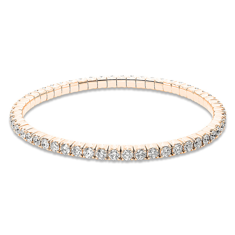 Armband 18 kt RG, Flex-Band, variabel, 56 Brill. 5,00 ct, TW-si
