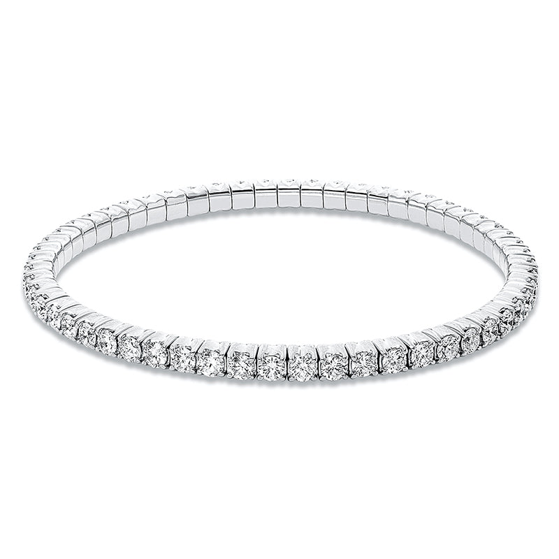 Armband 18 kt WG, Flex-Band, variabel, 56 Brill. 5,00 ct, TW-si