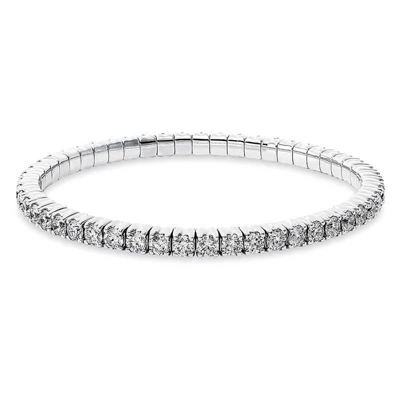 Armband 18 kt WG, Flex-Band, variabel, 51 Brill. 7,70 ct, TW-si