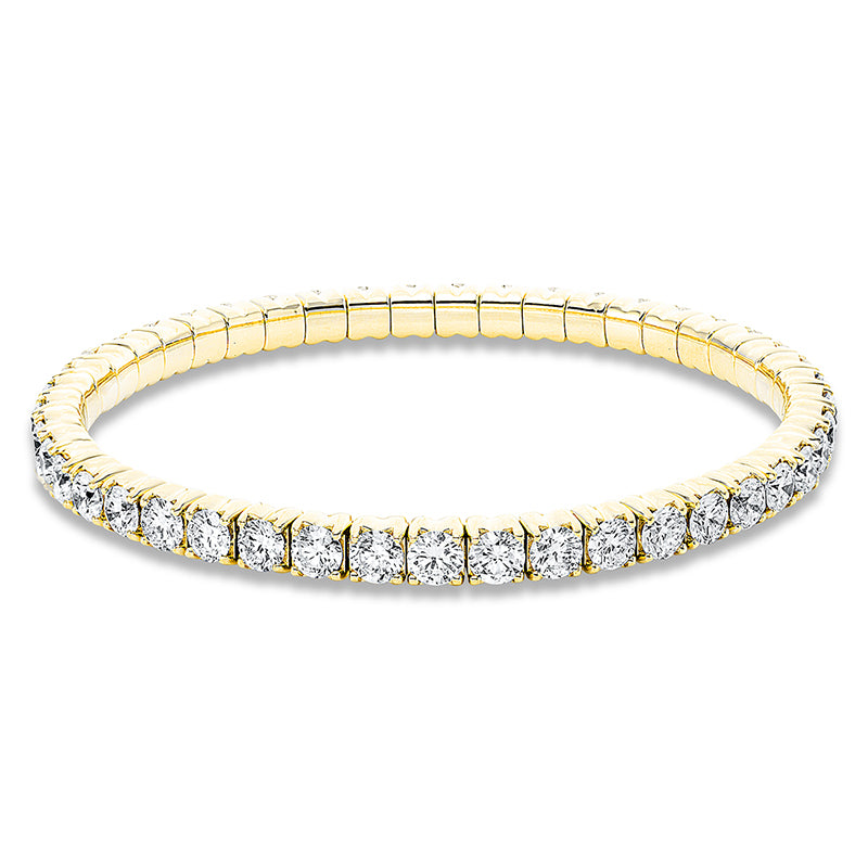 Armband 18 kt GG, Flex-Band, variabel, 45 Brill. 9,10 ct, TW-si