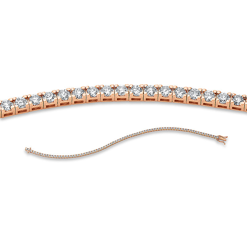 Armband 18 kt RG, 9 Brill. 0,27 ct, W-si