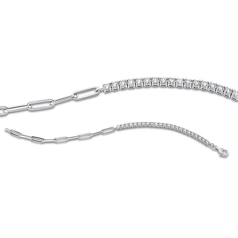 Armband 18 kt WG, 23 Brill. 2,53 ct, TW-si