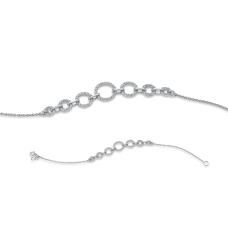 Armband 18 kt WG. 96 Brillanten 0.39 ct. TW-si. L:18.0 cm