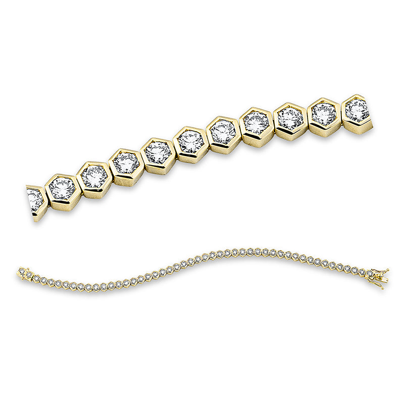 Armband 18 kt GG, 48 Brill. 3,78 ct, TW-si