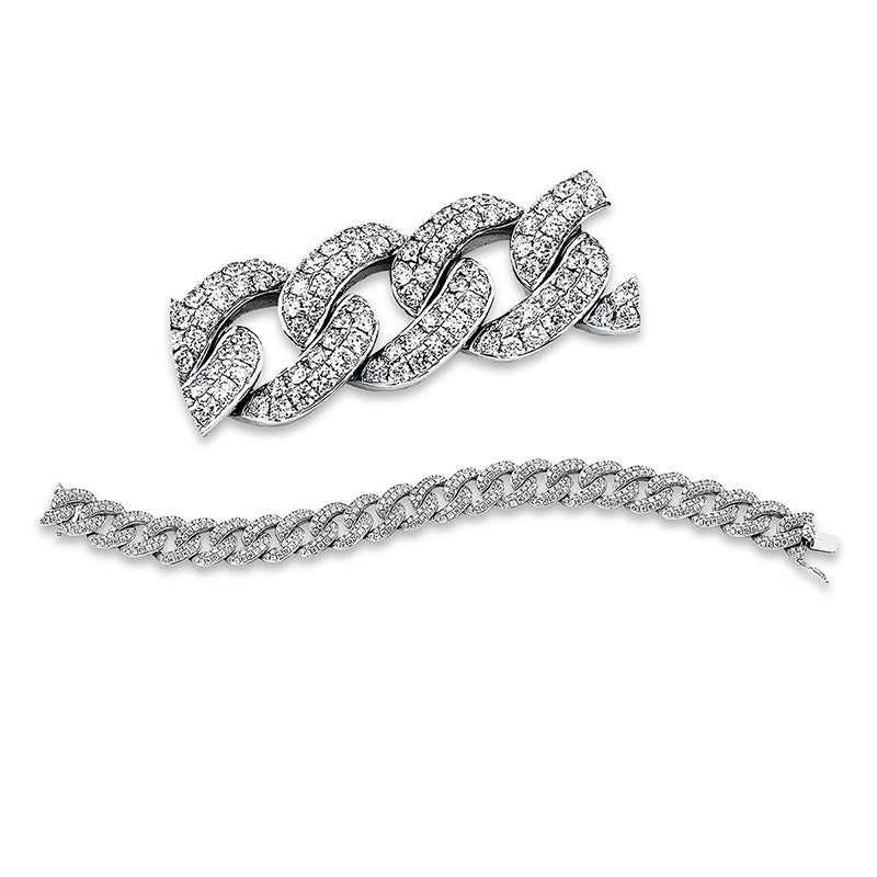 Armband 18 kt WG. 594 Brillanten 8.28 ct. TW-si. L:18.0 cm