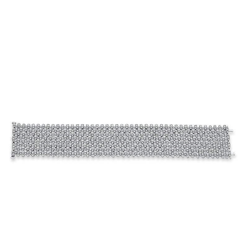 Armband 18 kt WG, 396 Brill. 19,24 ct, TW-vsi, 704 Brill. 8,73 ct, TW-vsi