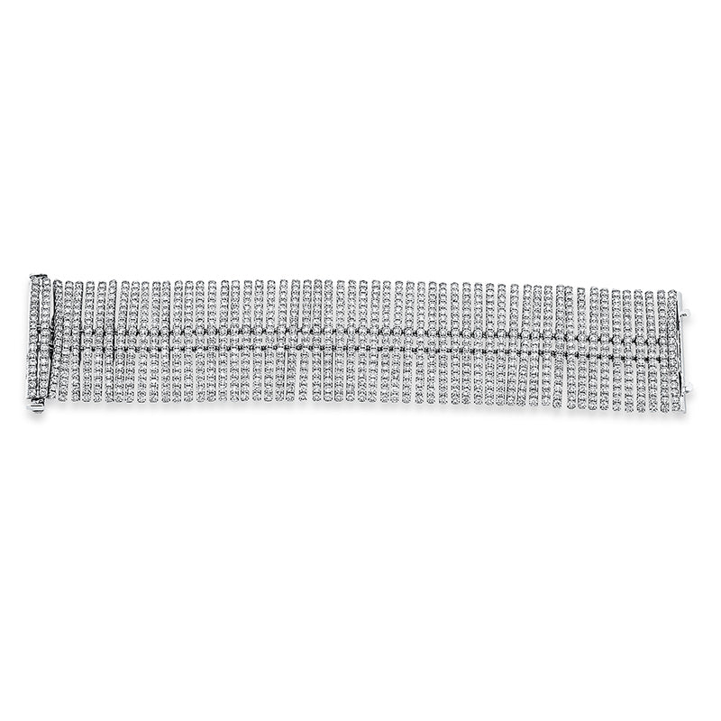 Armband 18 kt WG, 969 Brill. 31,72 ct, TW-vsi/si