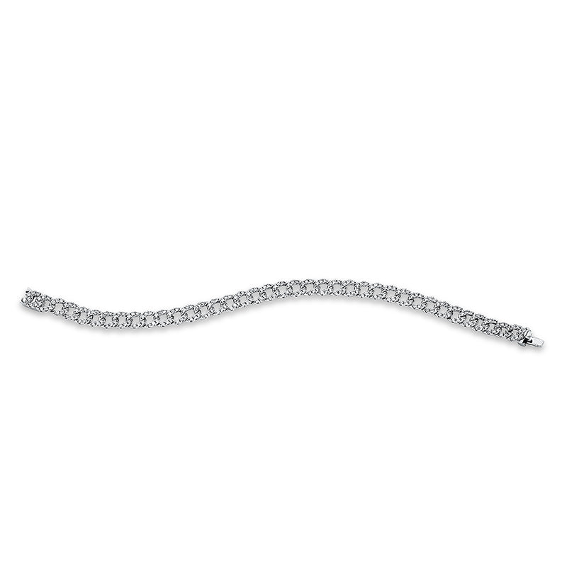 Armband 18 kt WG, 232 Brill. 2,21 ct, TW-si