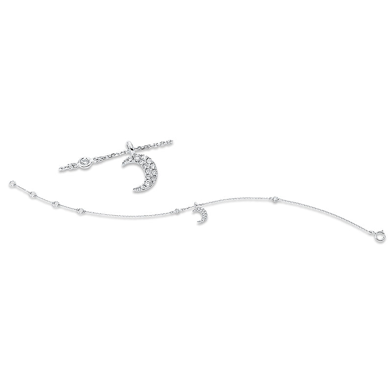 Armband 18 kt WG, 15 Brill. 0,09 ct, W-si
