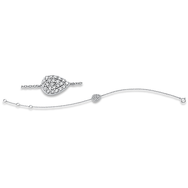 Armband 18 kt WG, 23 Brill. 0,26 ct, W-pi