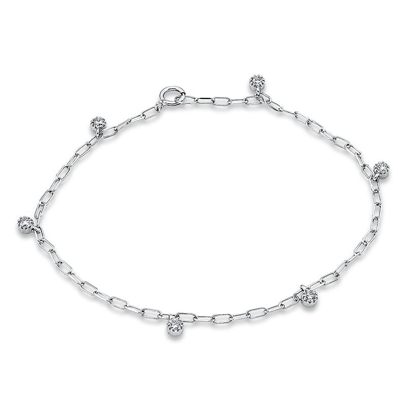 Armband 18 kt WG, 6 Brill. 0,31 ct, TW-si