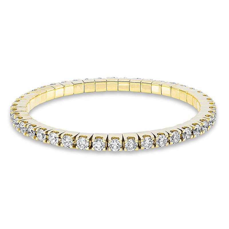 Armband 18 kt GG, Flex-Band, variabel, 44 Brill. 8,06 ct, TW-si