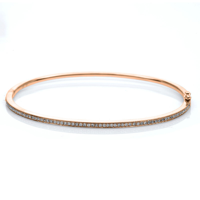 Armreif 14 kt RG, 69 Brill. 0,37 ct, TW-si