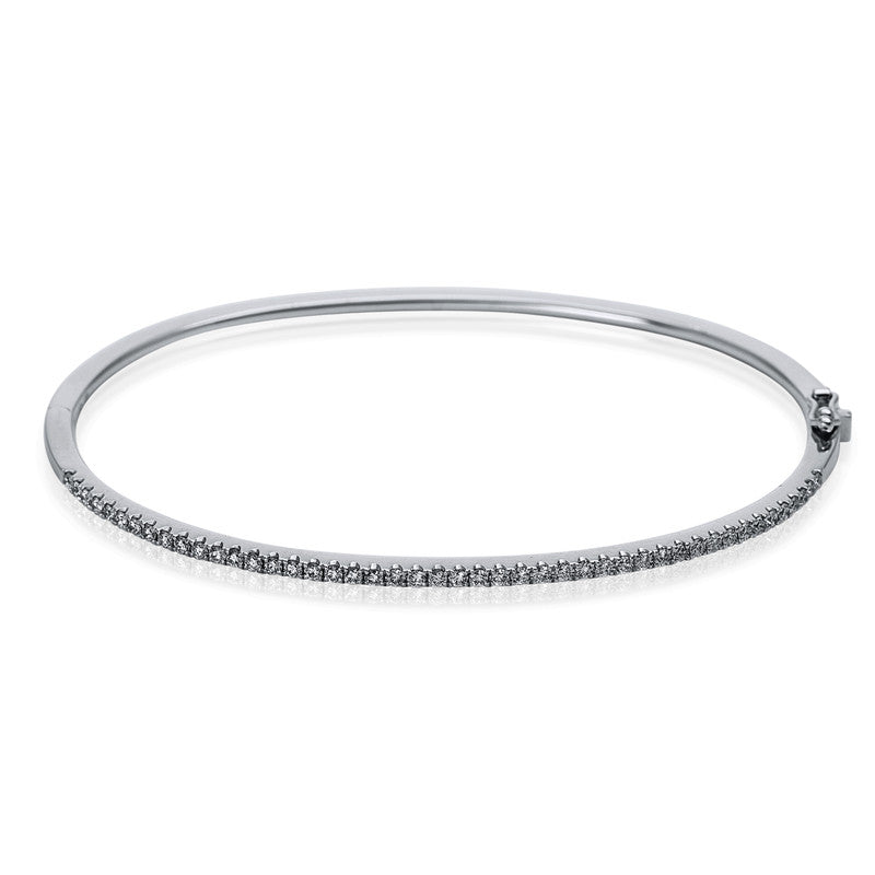 Armreif 18 kt WG, 46 Brill. 0,54 ct, TW-si