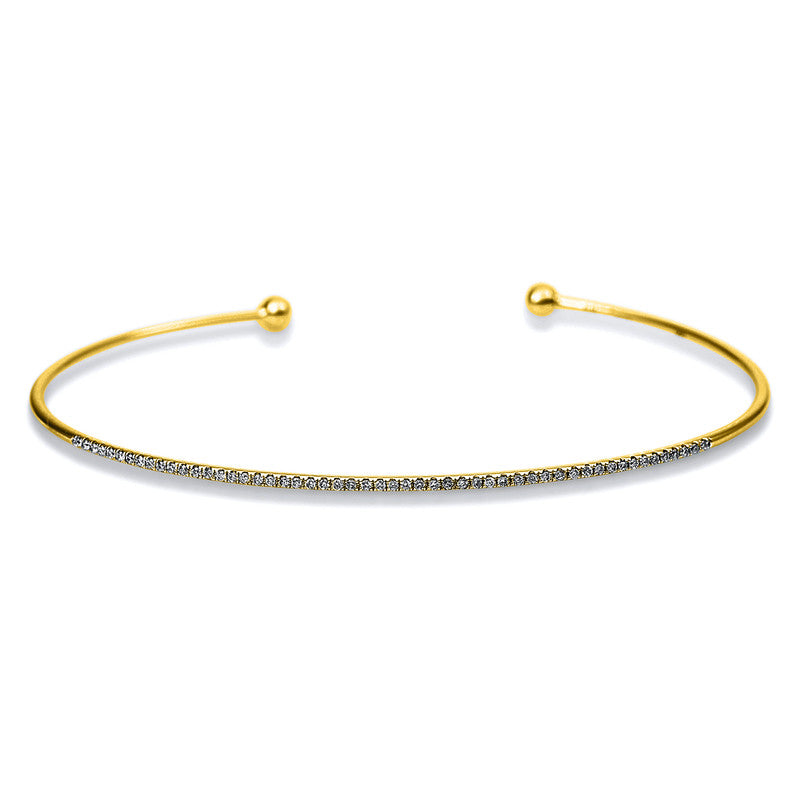 Armreif 18 kt GG, 53 Brill. 0,15 ct, TW-si
