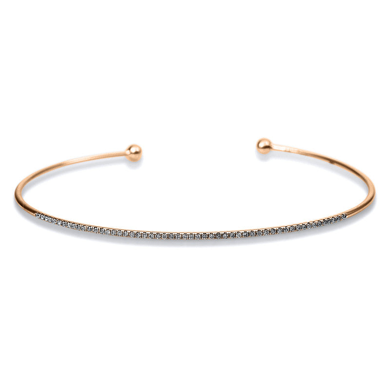 Armreif 18 kt RG, 53 Brill. 0,15 ct, TW-si