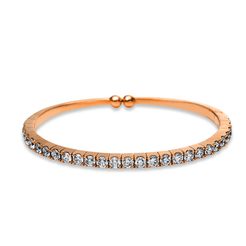 Armreif 18 kt RG, 26 Brill. 3,84 ct, TW-vsi