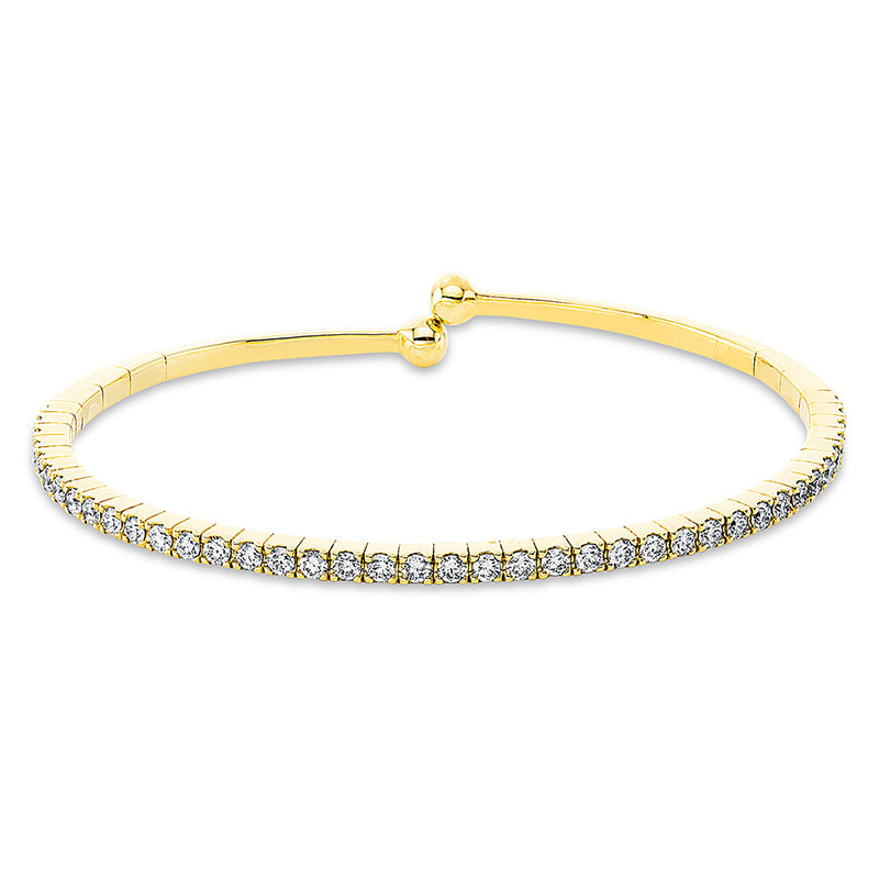 Armreif 18 kt GG, 40 Brill. 1,40 ct, TW-vsi