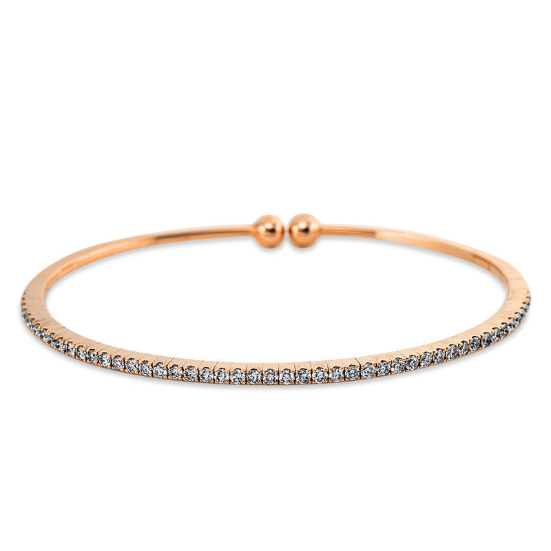 Armreif 18 kt RG, 48 Brill. 1,08 ct, TW-vsi
