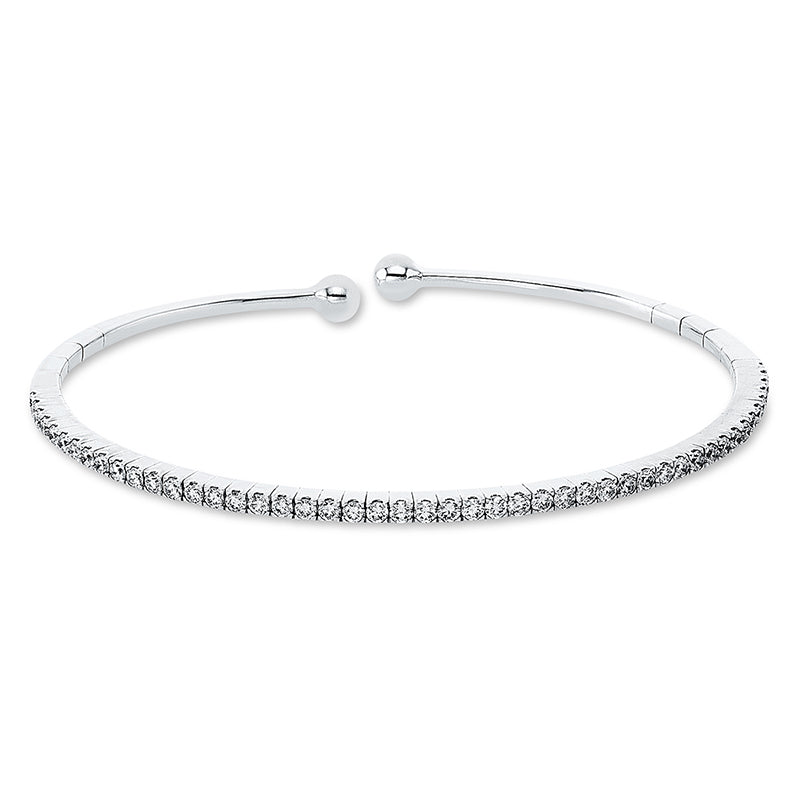 Armreif 18 kt WG, 48 Brill. 1,04 ct, TW-vsi