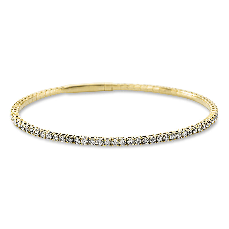 Armreif 18 kt GG, 75 Brill. 2,35 ct, TW-si