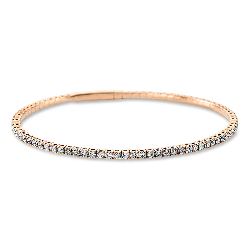 Armreif 18 kt RG, 75 Brill. 2,34 ct, TW-si