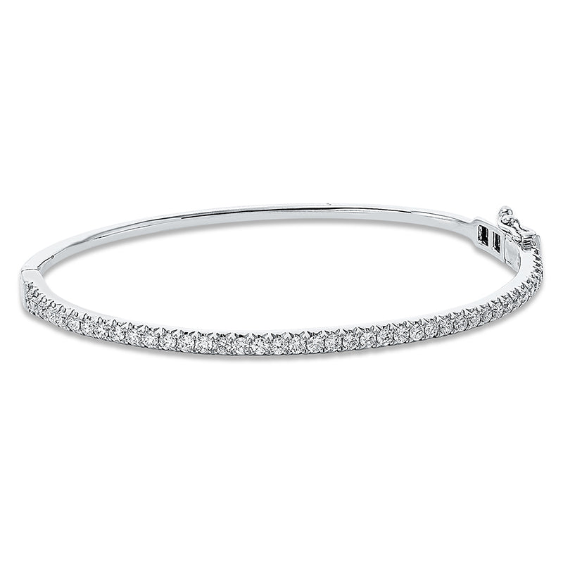Armreif 18 kt WG, 42 Brill. 0,92 ct, TW-si