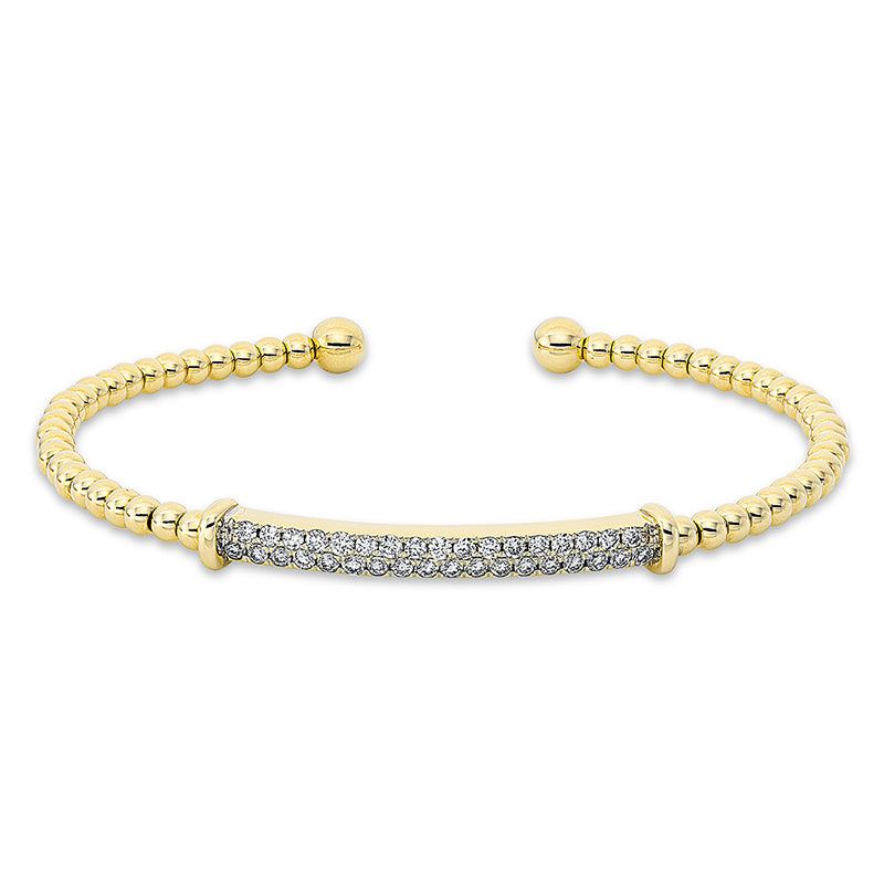 Armreif 18 kt GG, 35 Brill. 0,58 ct, TW-si