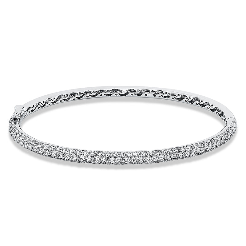 Armreif 18 kt WG, 144 Brill. 2,70 ct, TW-vsi