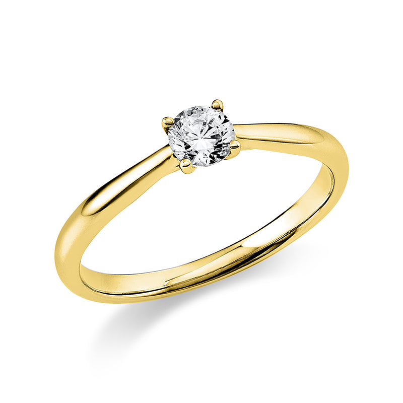 Ring 18 kt GG, 1 Brill. 0,25 ct, TW-si