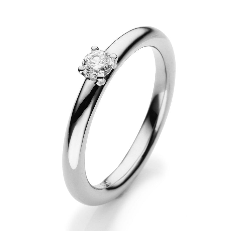 Ring 14 kt WG, 1 Brill. 0,21 ct, TW-si