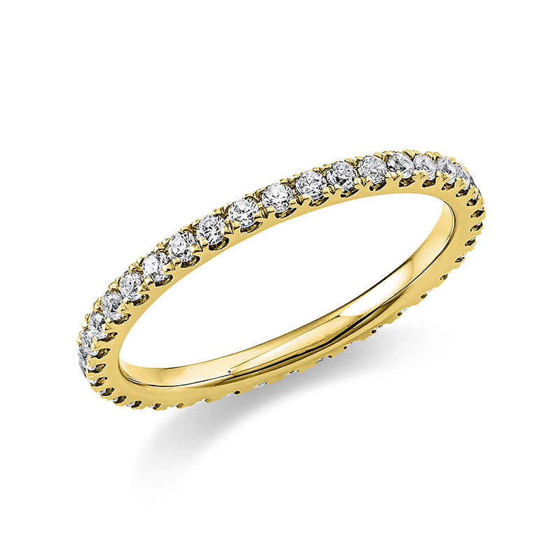 Ring 18 kt GG, 38 Brill. 0,50 ct, TW-si