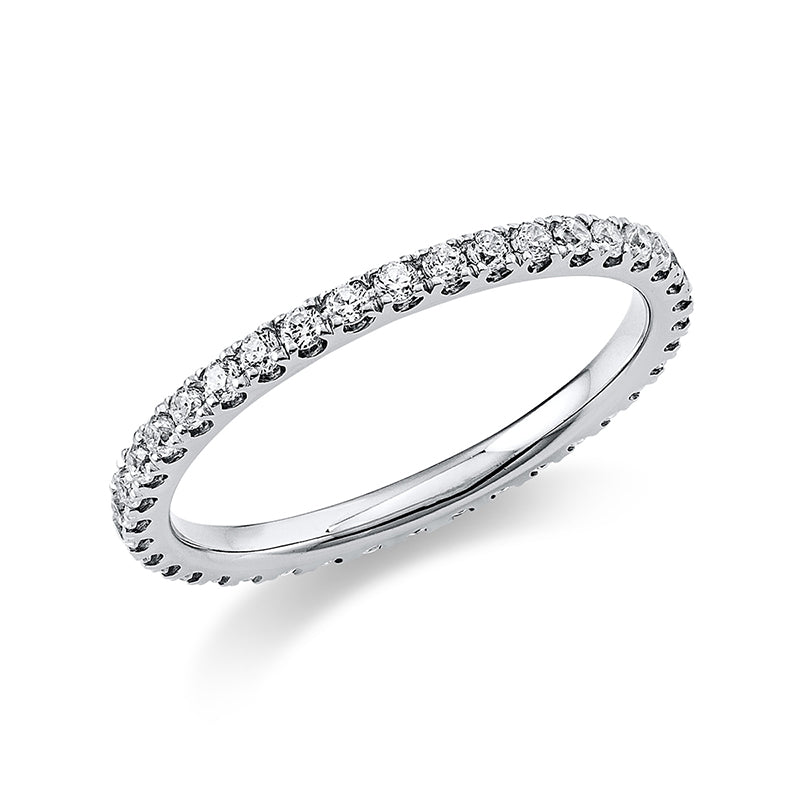 Ring 14 kt WG, 38 Brill. 0,49 ct, TW-si