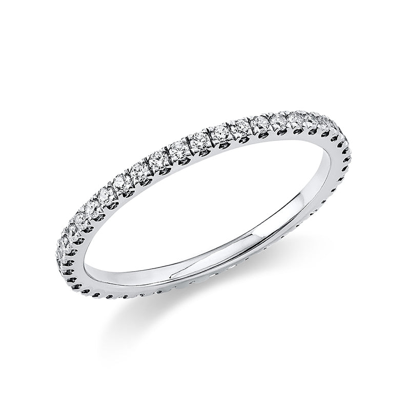 Ring 18 kt WG, 46 Brill. 0,30 ct, TW-si