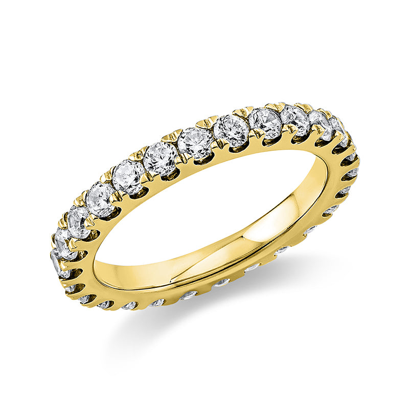 Ring 14 kt GG, 25 Brill. 1,41 ct, TW-si
