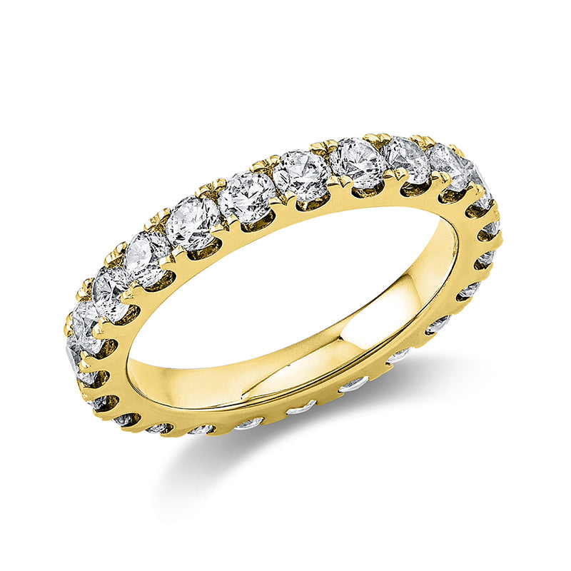 Ring 14 kt GG, 22 Brill. 1,93 ct, TW-si