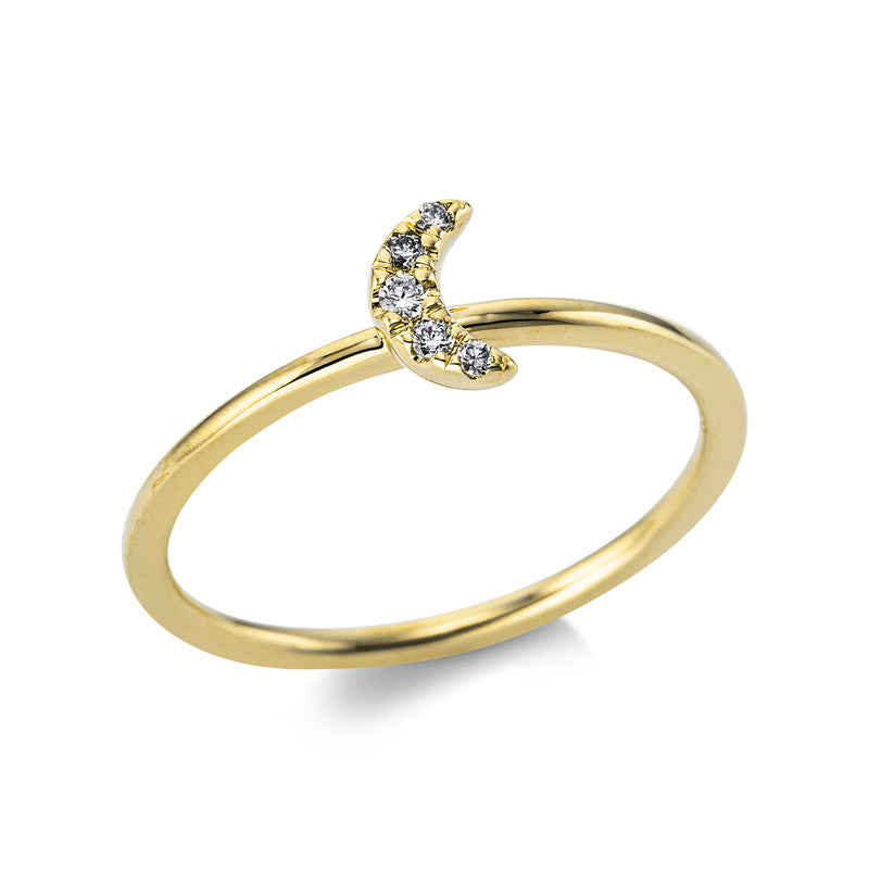 Ring 14 kt GG, 5 Brill. 0,05 ct, TW-si