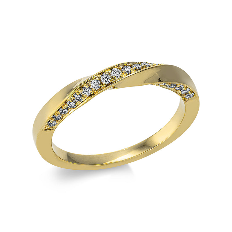 Ring 18 kt GG, 30 Brill. 0,23 ct, TW-si