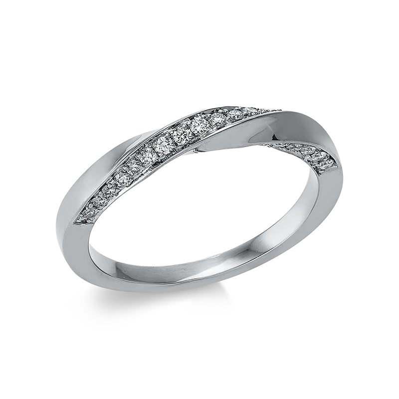 Ring 18 kt WG, 30 Brill. 0,23 ct, TW-si